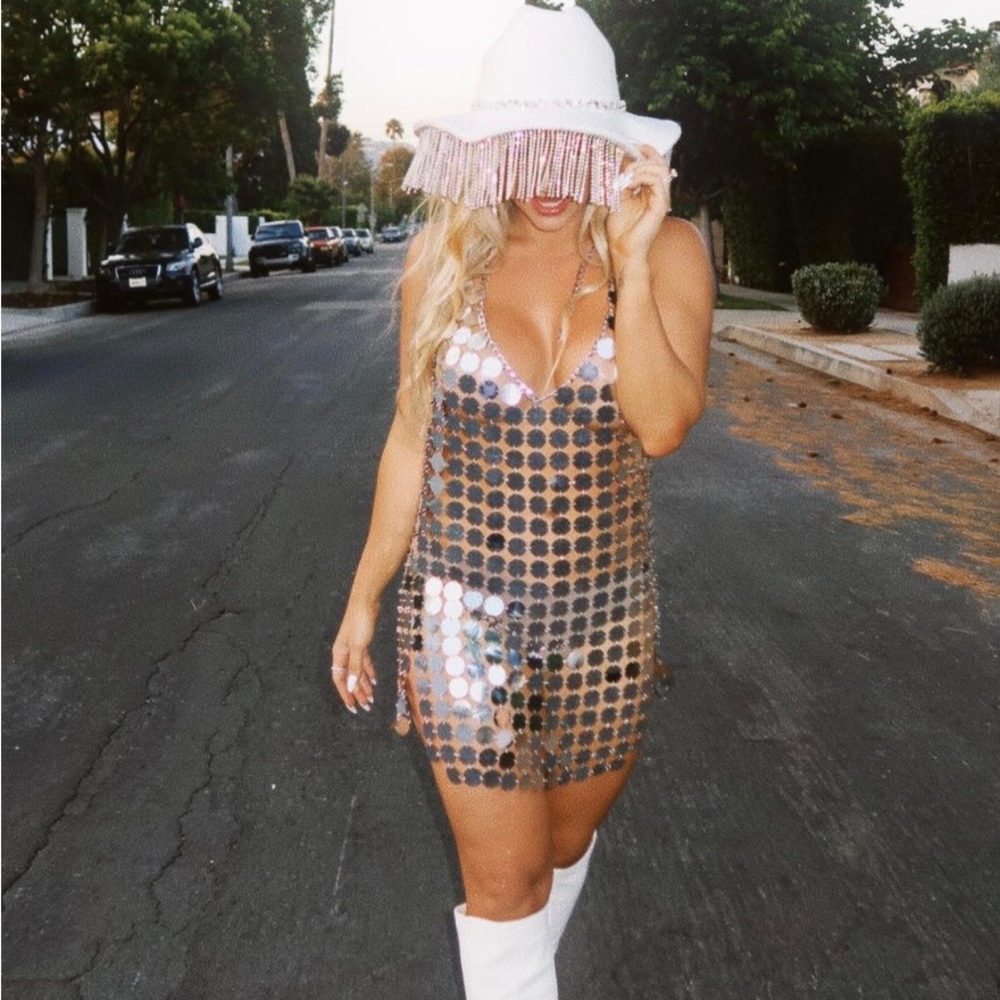 Silver Sequin Dress NEVER WORN